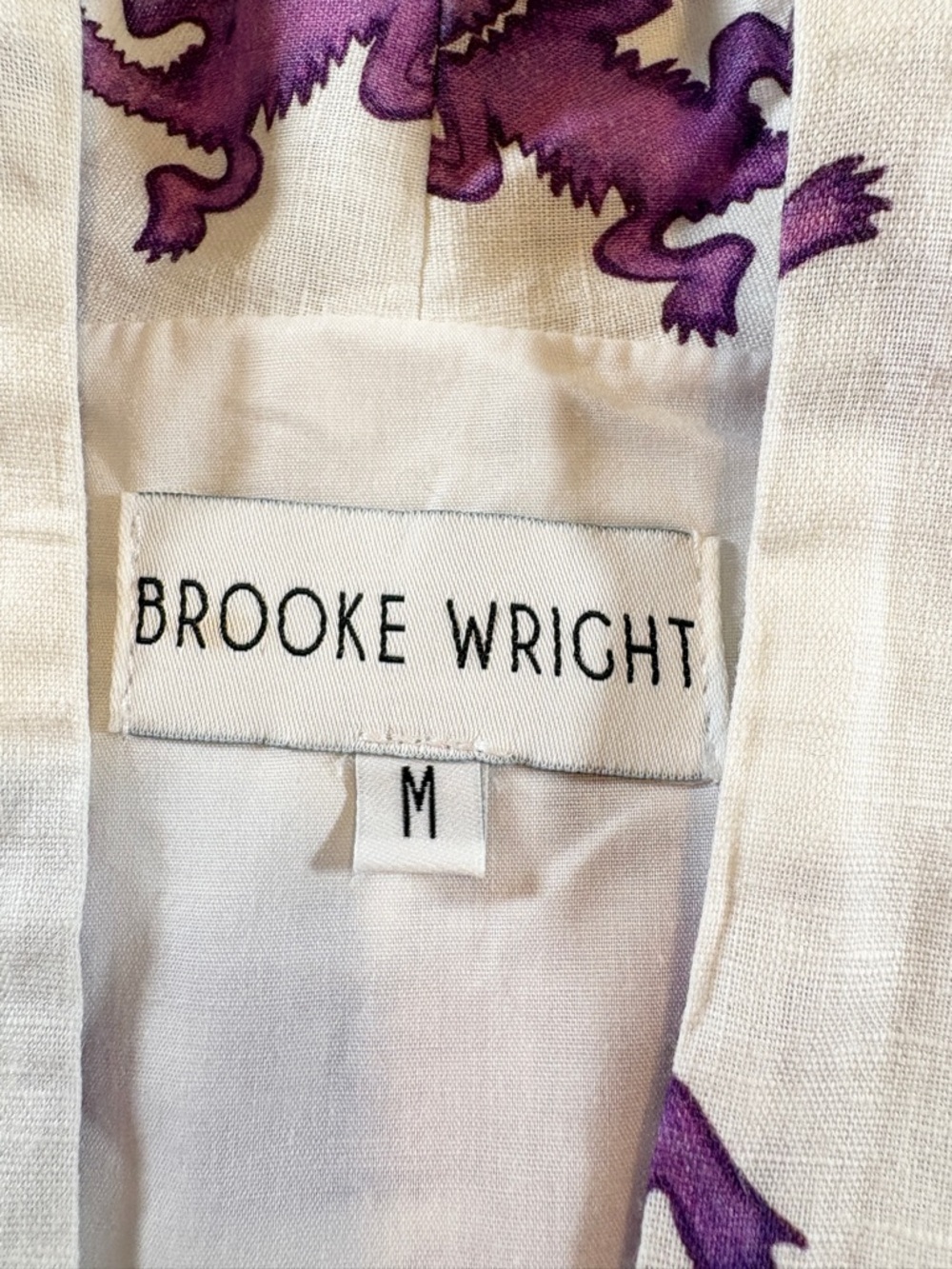 Brooke Wright Nancy Cotton-Linen Blend Dress Animal Collection Size Medium - Picture 9 of 12